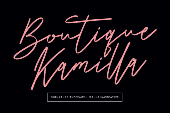 Boutique Kamilla: A Handwritten Typeface for Modern Maker Brands