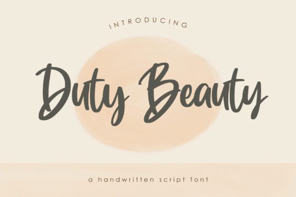 Duty Beauty: A Handwritten Script Font for Authentic Brand Identity