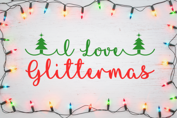 I Love Glittermas: A Festive Handwritten Font for Holiday Editorial Design