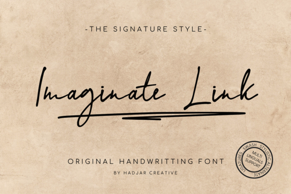 Imaginate Link: A Handwritten Typeface for Editorial Elegance
