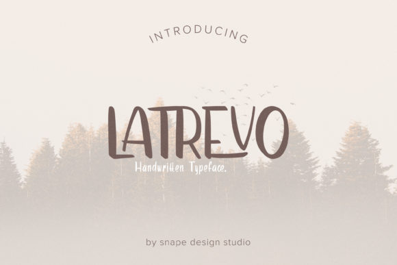 Latrevo Brushed Handwritten Font for Craft Branding