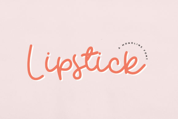 Lipstick Font: A Handwritten Typeface for Crafters and Sellers