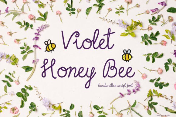 Violet Honey Bee: A Sweet Handwritten Typeface for Editorial Design